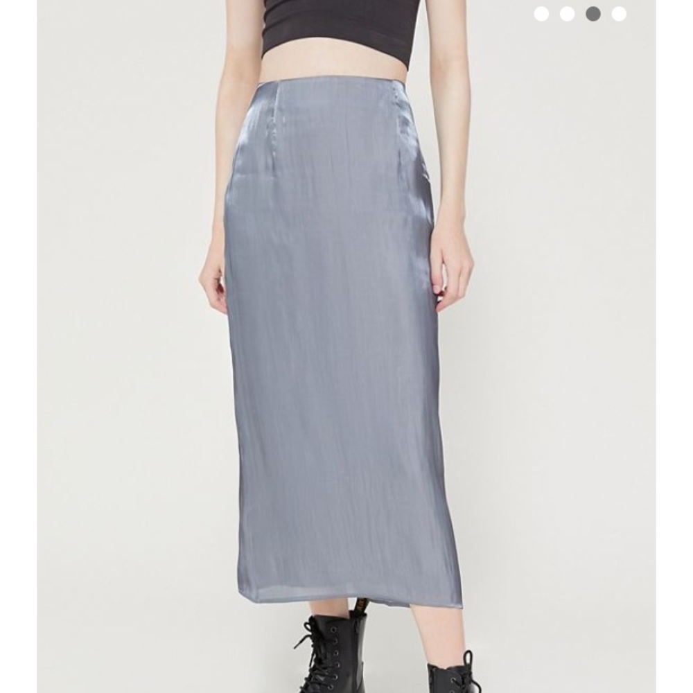 UO Angelica midi slip skirt